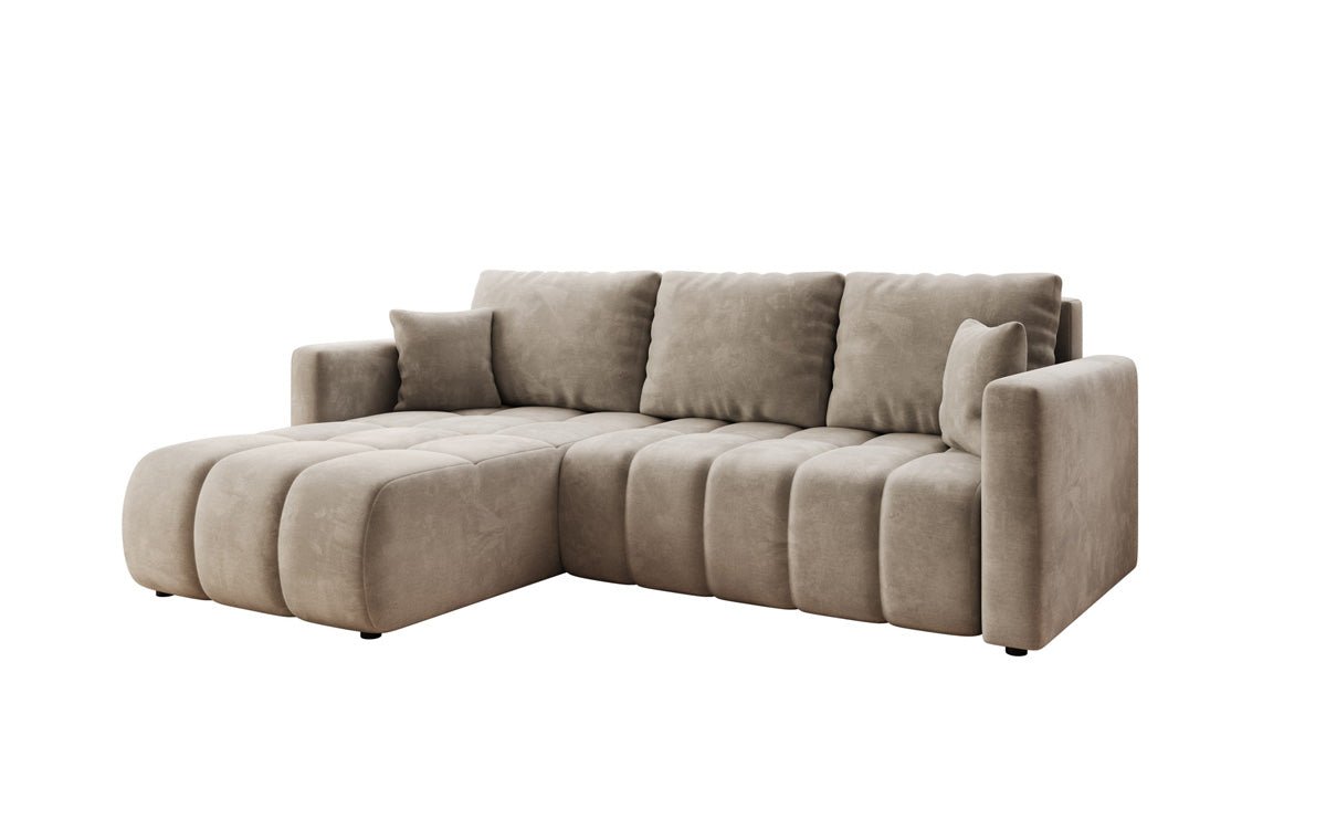 Designer Sofa Beatrice L mat Schloof- a Klappfunktioun a Samt