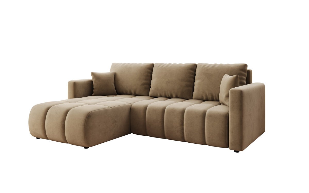 Designer Sofa Beatrice L mat Schloof- a Klappfunktioun a Samt