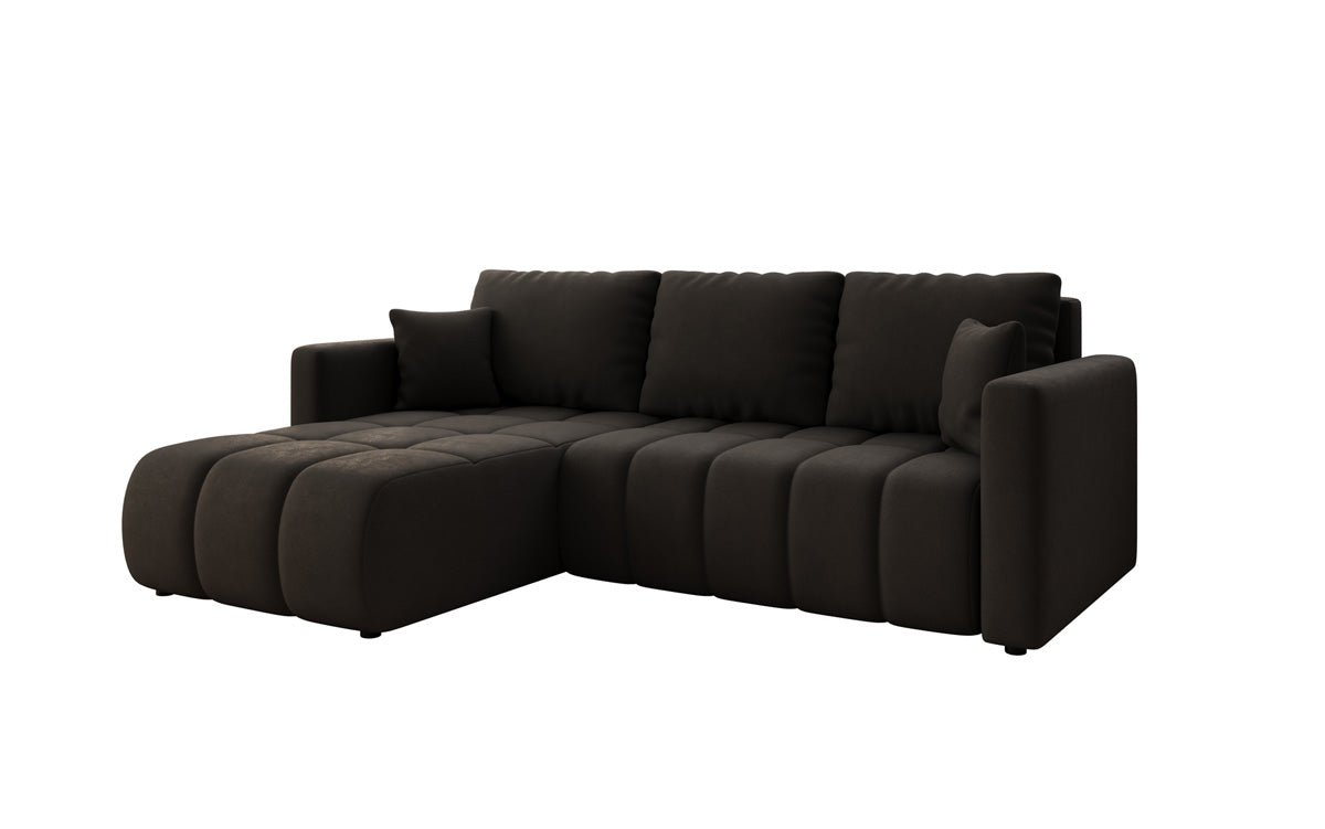 Designer Sofa Beatrice L mit Schlaf- und Klappfunktion in Stoff
