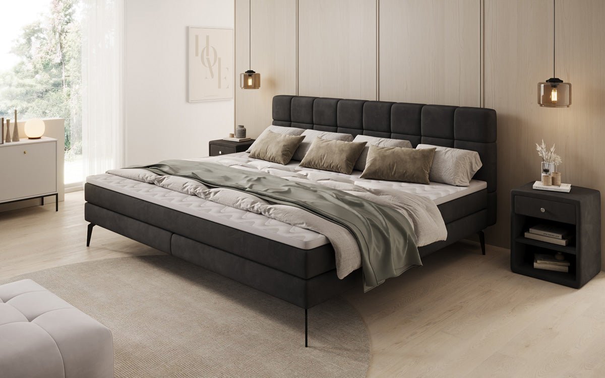 Famillje Boxspringbett Savona – 220/240x200 a Samt