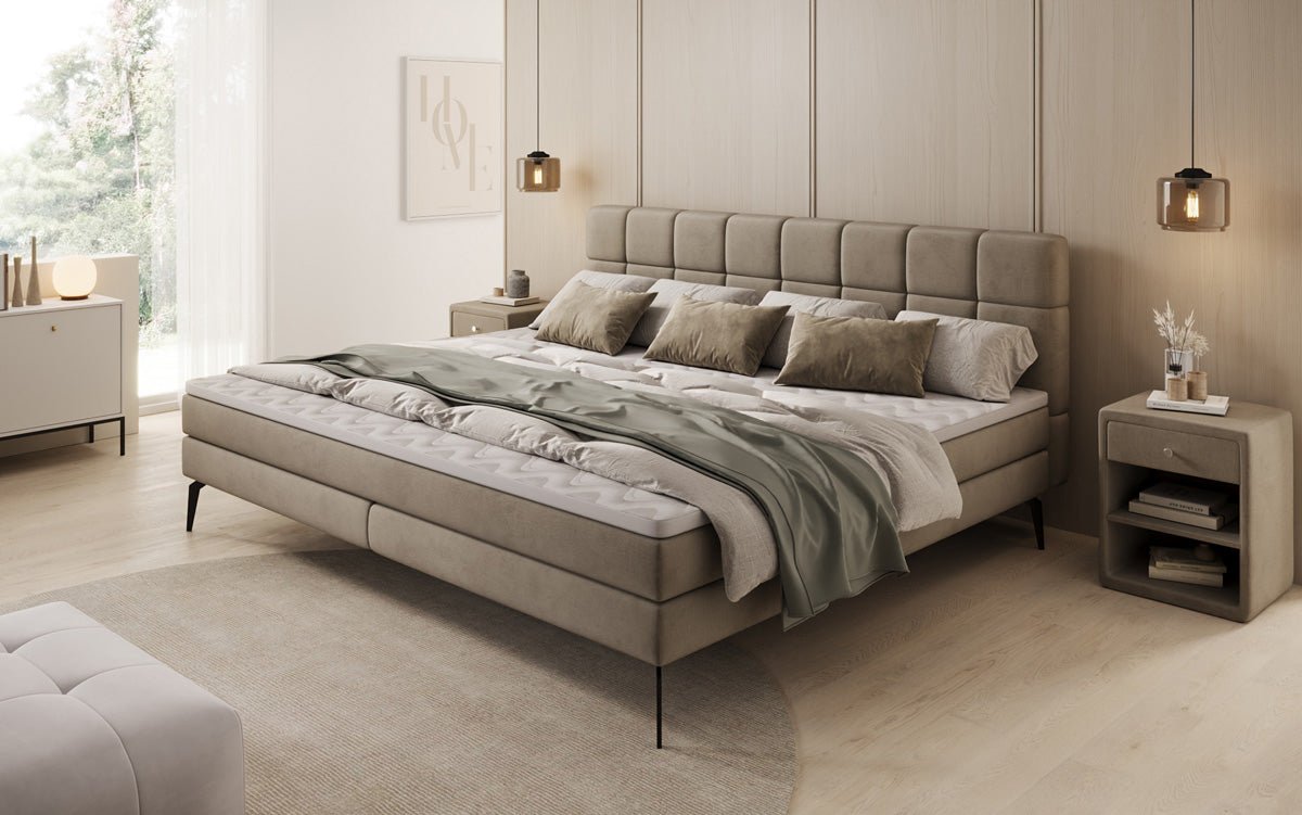 Famillje Boxspringbett Savona – 220/240x200 a Samt