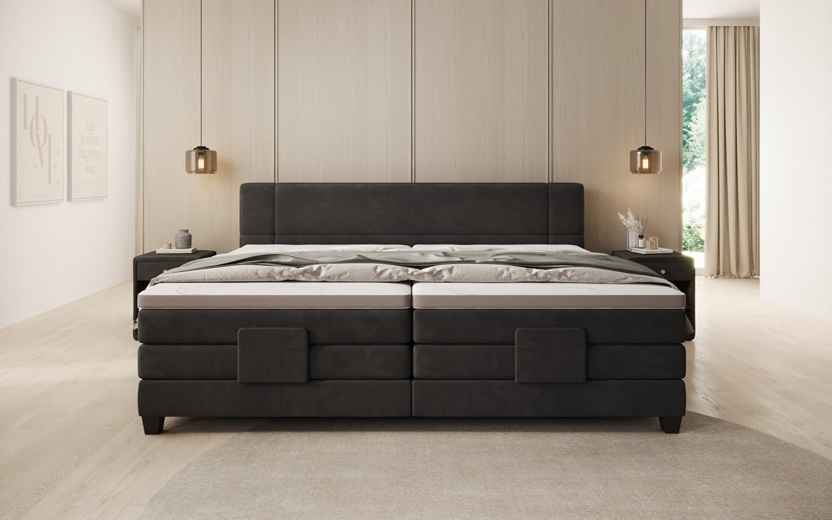 Famillje Boxspringbett Noela 220/240x200 elektresch justéierbar a Samt