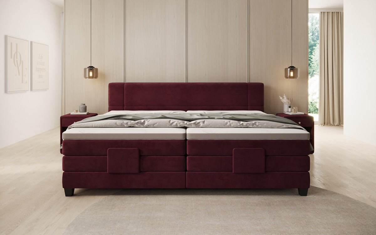 Famillje Boxspringbett Noela 220/240x200 elektresch justéierbar a Samt