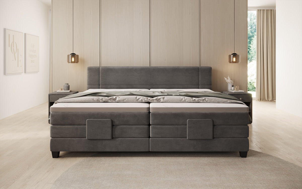 Famillje Boxspringbett Noela 220/240x200 elektresch justéierbar a Samt