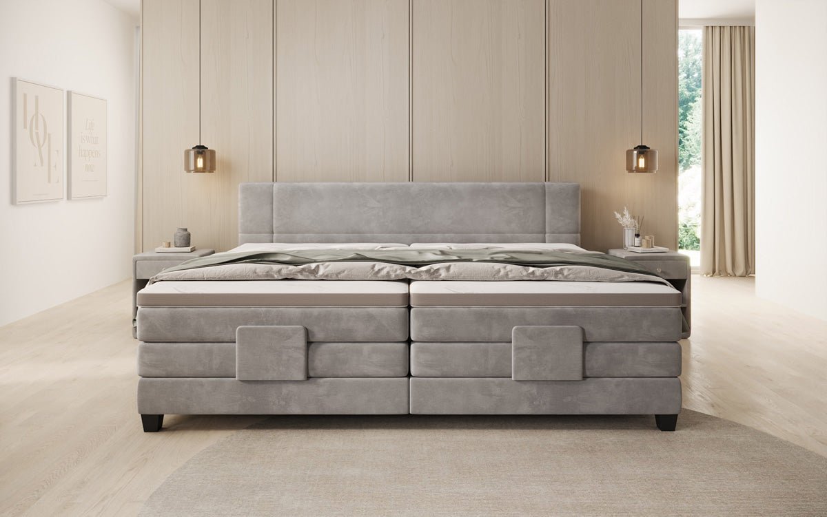 Famillje Boxspringbett Noela 220/240x200 elektresch justéierbar a Samt