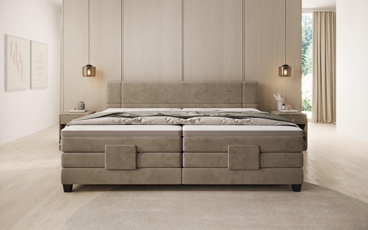 Famillje Boxspringbett Noela 220/240x200 elektresch justéierbar a Samt