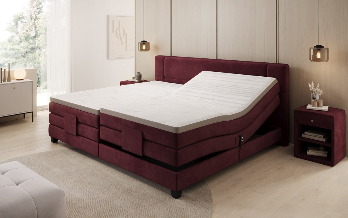 Famillje Boxspringbett Noela 220/240x200 elektresch justéierbar a Samt