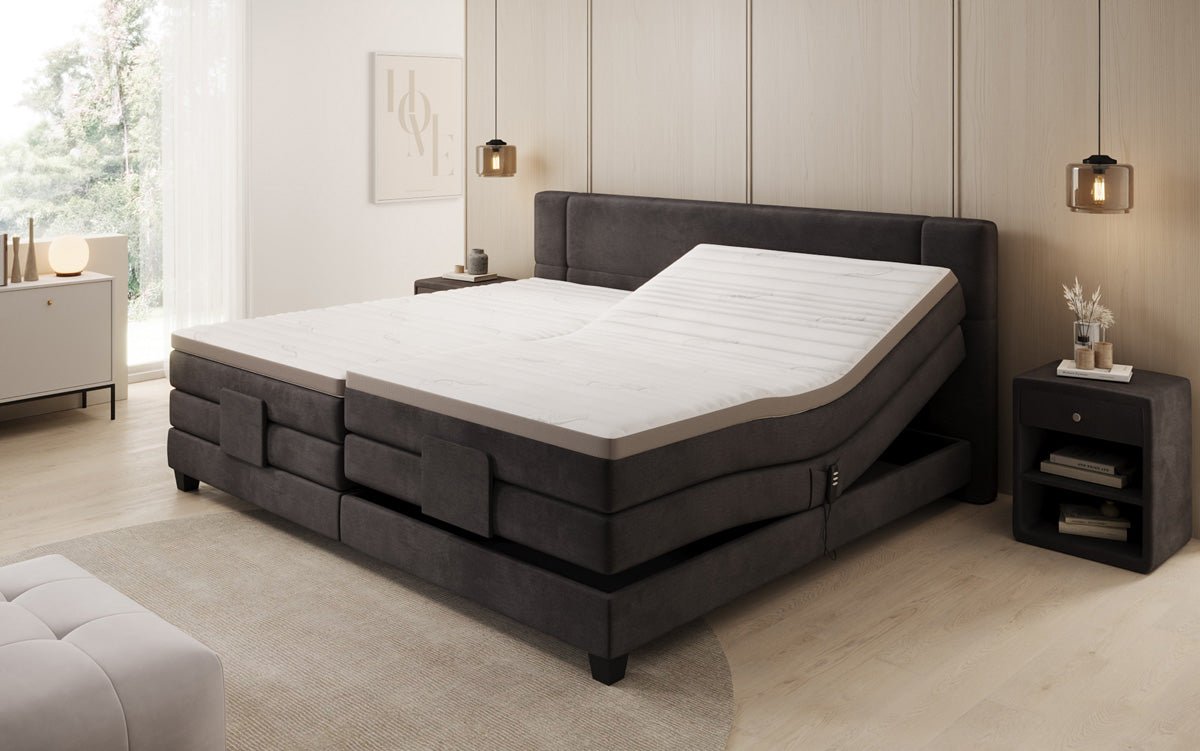 Famillje Boxspringbett Noela 220/240x200 elektresch justéierbar a Samt
