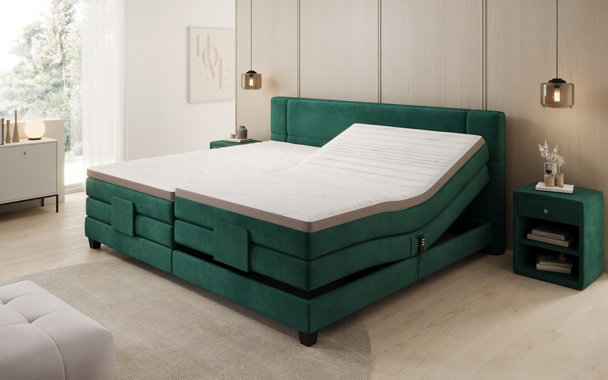 Famillje Boxspringbett Noela 220/240x200 elektresch justéierbar a Samt