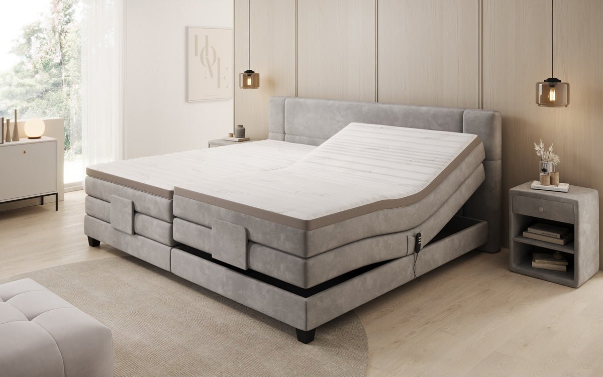 Famillje Boxspringbett Noela 220/240x200 elektresch justéierbar a Samt