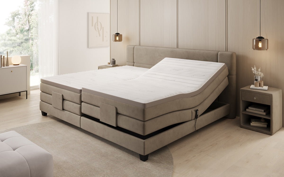 Famillje Boxspringbett Noela 220/240x200 elektresch justéierbar a Samt