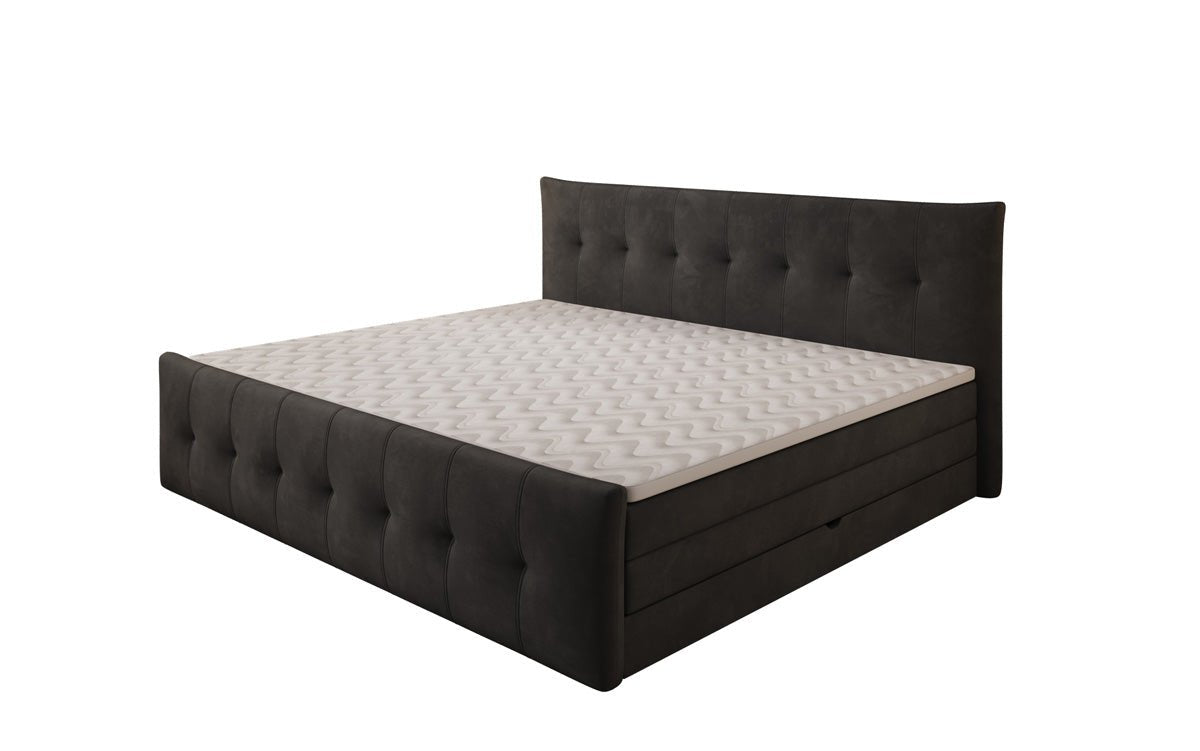 Famillje Boxspringbett Valenza – 220/240x200 mat Späicherplaz a Samt