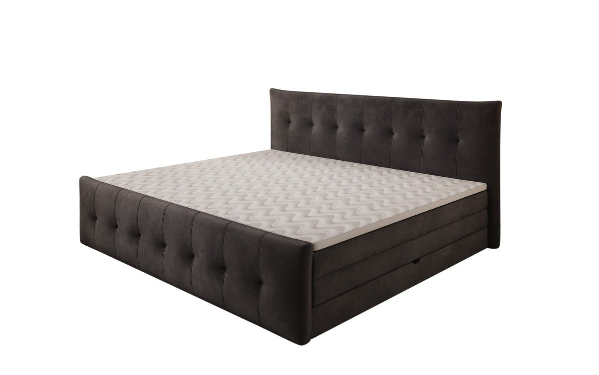 Famillje Boxspringbett Valenza – 220/240x200 mat Späicherplaz a Samt