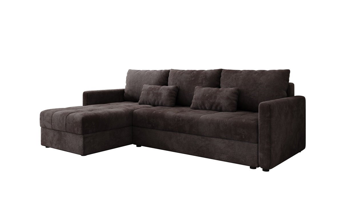 Designersofas Roma aus Cord mat Schloof- a Klappfunktioun