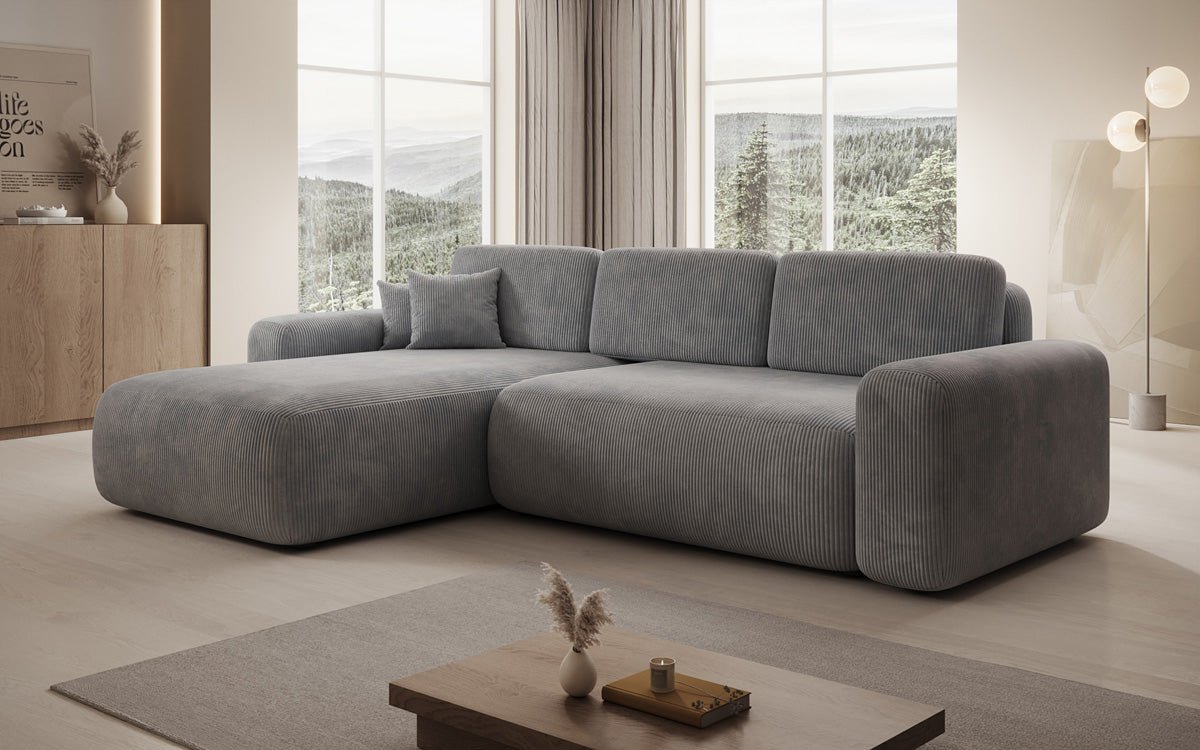 Designer-Sofa Lola mat Schlof- a Klappfunktioun a Cord