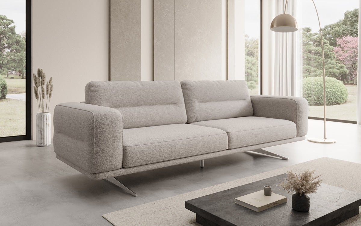 Designer-Sofa Torino 3-Sëtzer a Bouclé