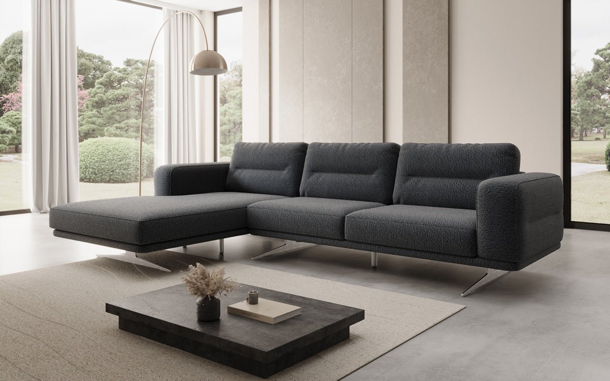 Designer-L-Sofa Torino a Bouclé