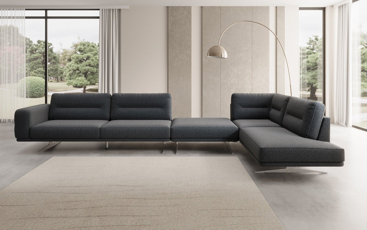 Designer-Sofa Torino L Maxi aus Bouclé