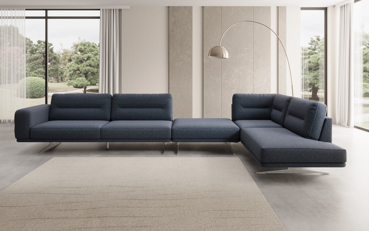 Designer-Sofa Torino L Maxi aus Bouclé