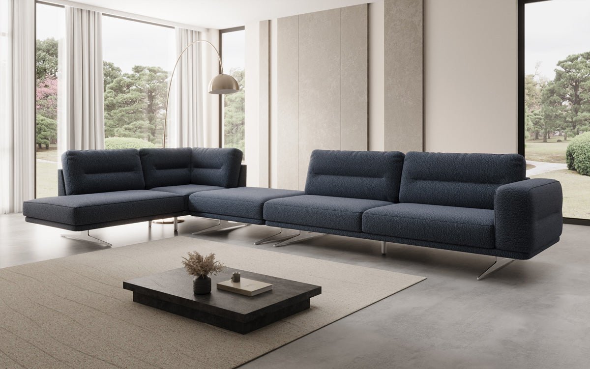 Designer-Sofa Torino L Maxi aus Bouclé