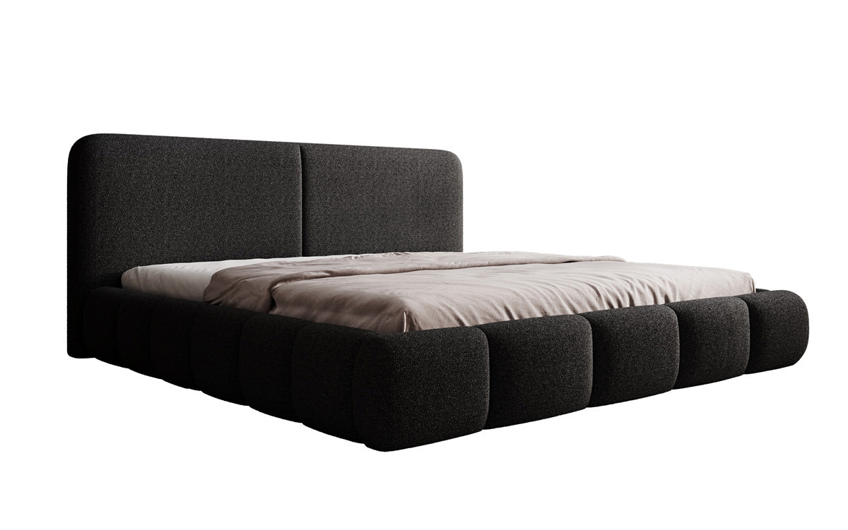 Designer-Polsterbett Lolita a Bouclé mat Stauraum
