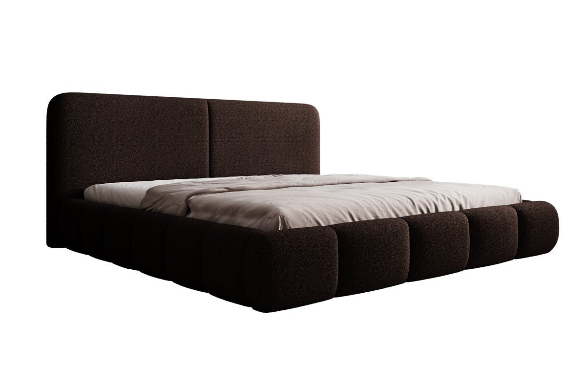 Designer-Polsterbett Lolita a Bouclé mat Stauraum