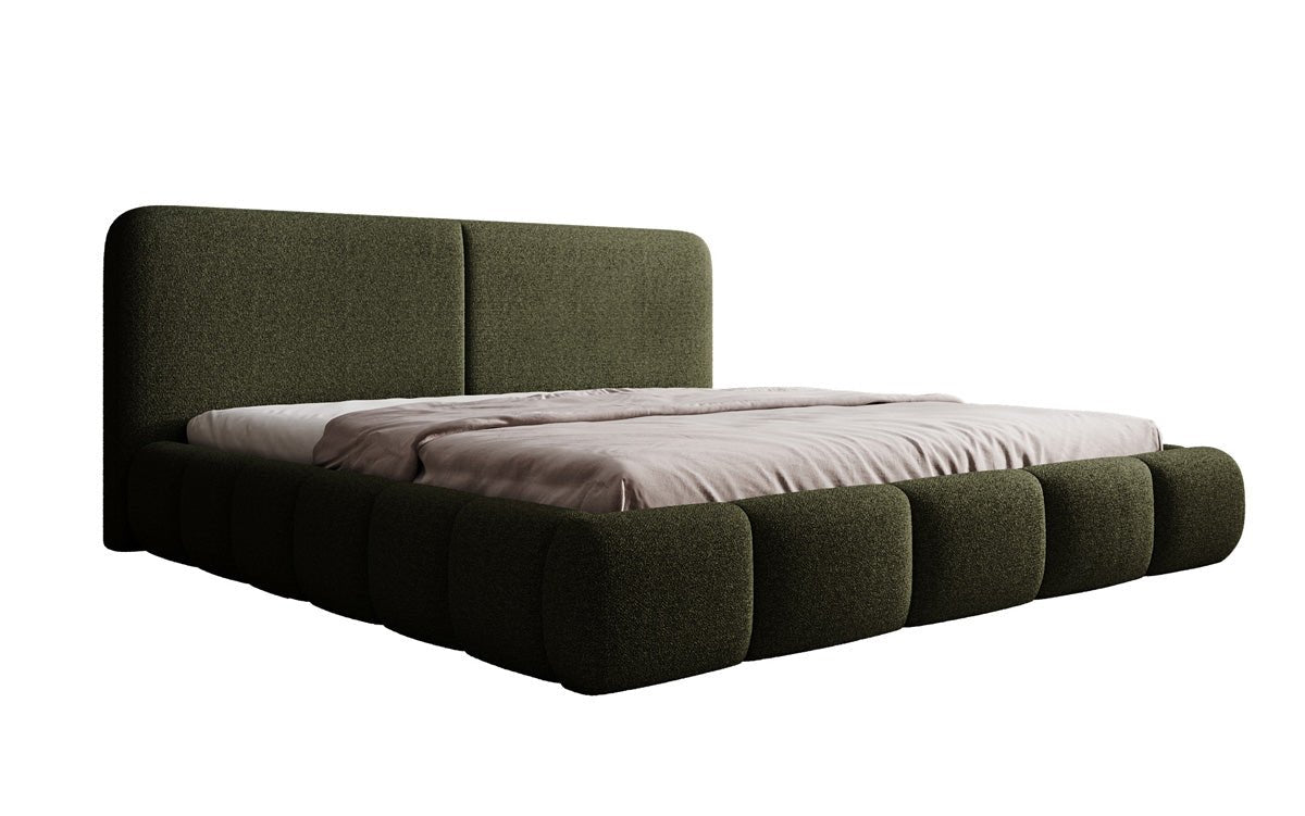 Designer-Polsterbett Lolita a Bouclé mat Stauraum