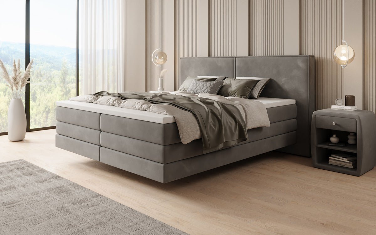 Boxspringbett Ophelia mat Schwebeoptik a Samett
