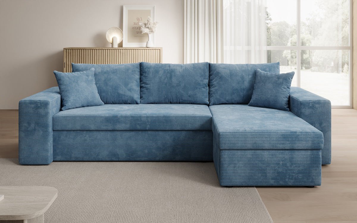 Designer Sofa Denver Cord mat Schloof- a Klapfunktioun