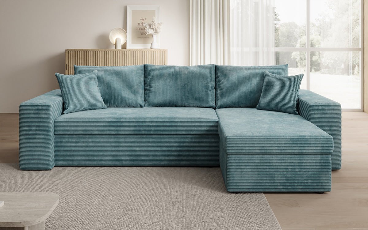 Designer Sofa Denver Cord mat Schloof- a Klapfunktioun