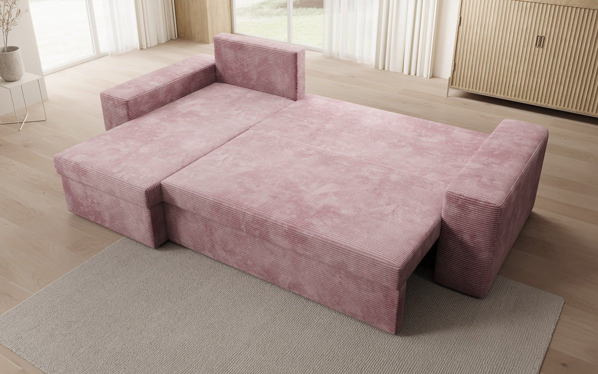 Designer Sofa Denver Cord mat Schloof- a Klapfunktioun