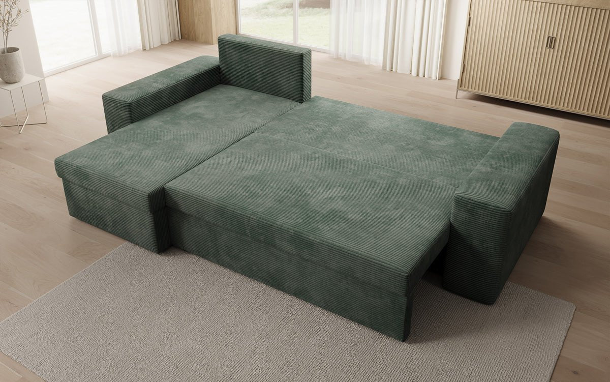 Designer Sofa Denver Cord mat Schloof- a Klapfunktioun