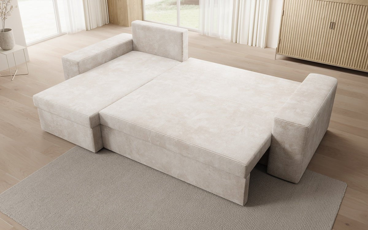 Designer Sofa Denver Cord mat Schloof- a Klapfunktioun