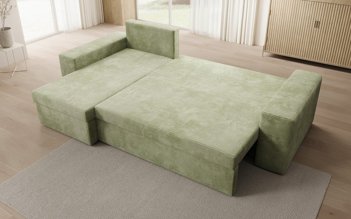 Designer Sofa Denver Cord mat Schloof- a Klapfunktioun