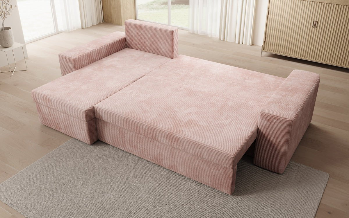 Designer Sofa Denver Cord mat Schloof- a Klapfunktioun