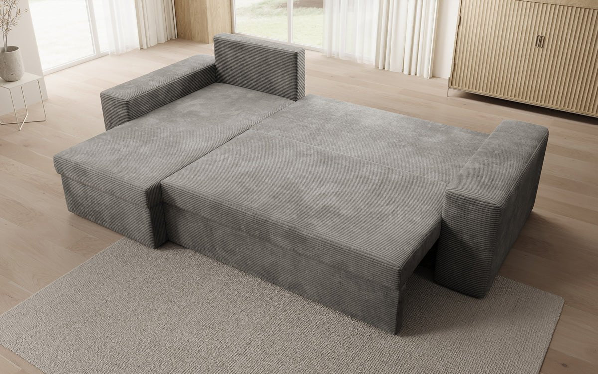 Designer Sofa Denver Cord mat Schloof- a Klapfunktioun