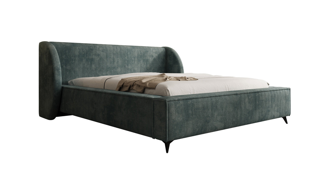 Designer Polsterbett Freya Cord mit Stauraum