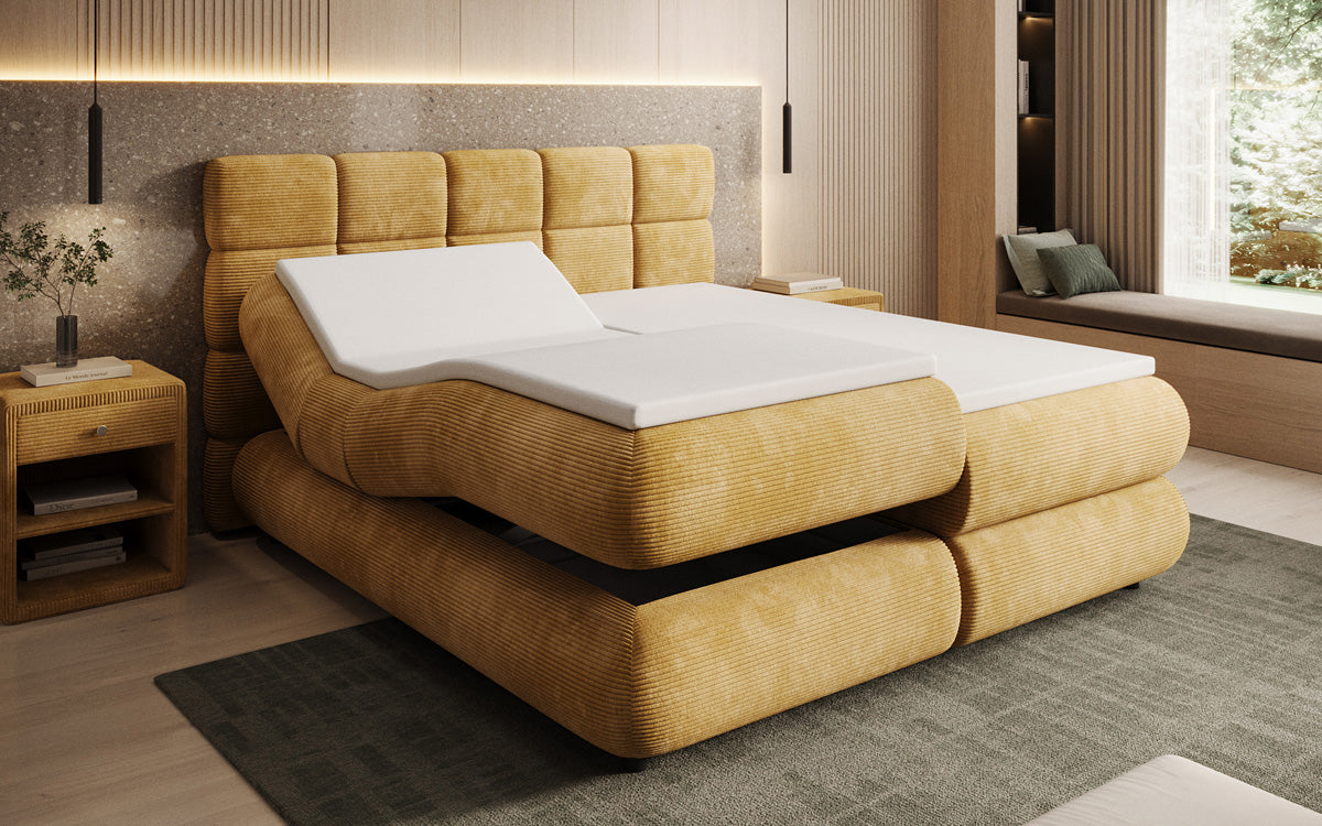 Boxspringbett Relana - elektrisch verstellbar in Cord