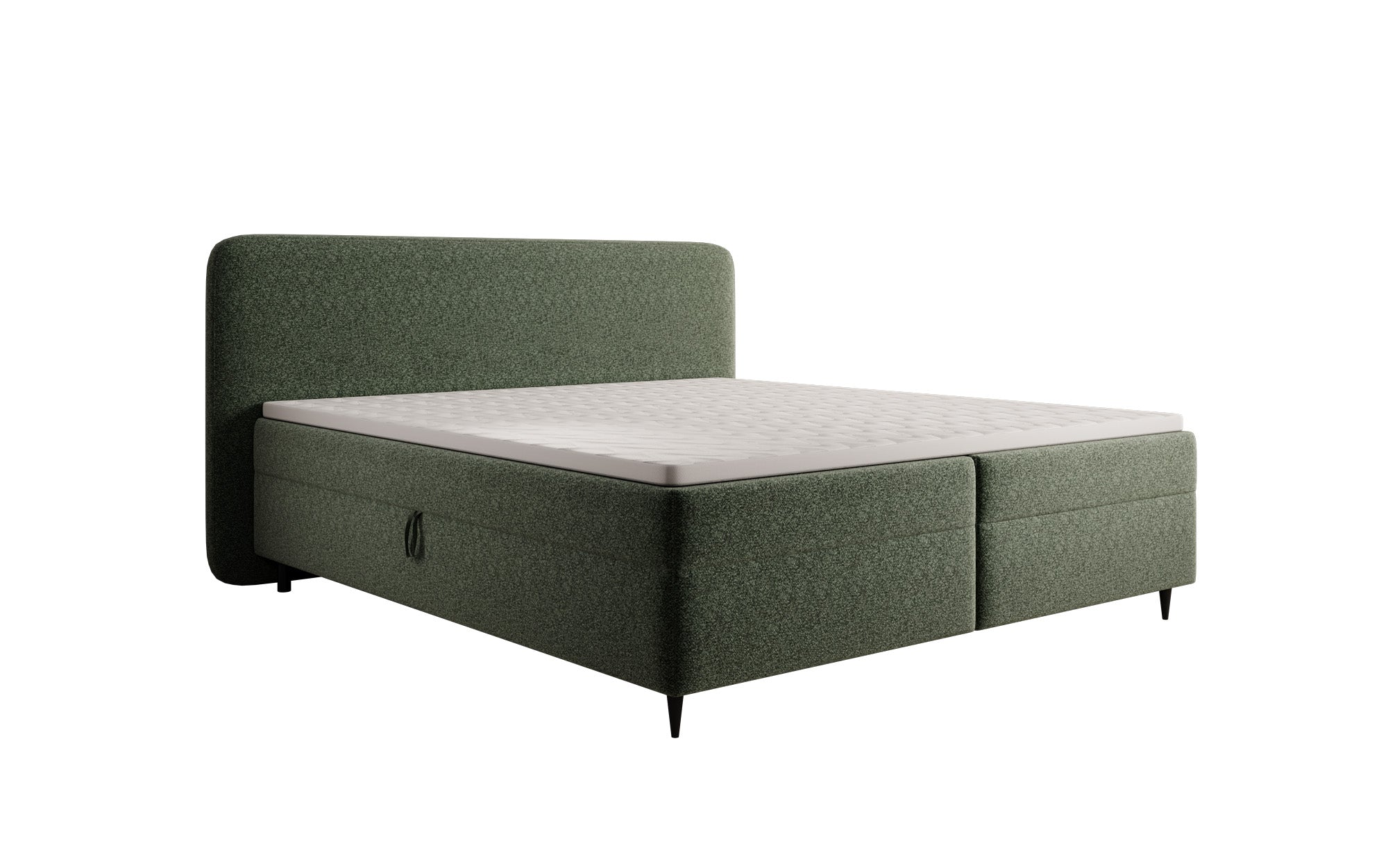 Boxspringbett Nea am Strukturstoff mat Stauraum