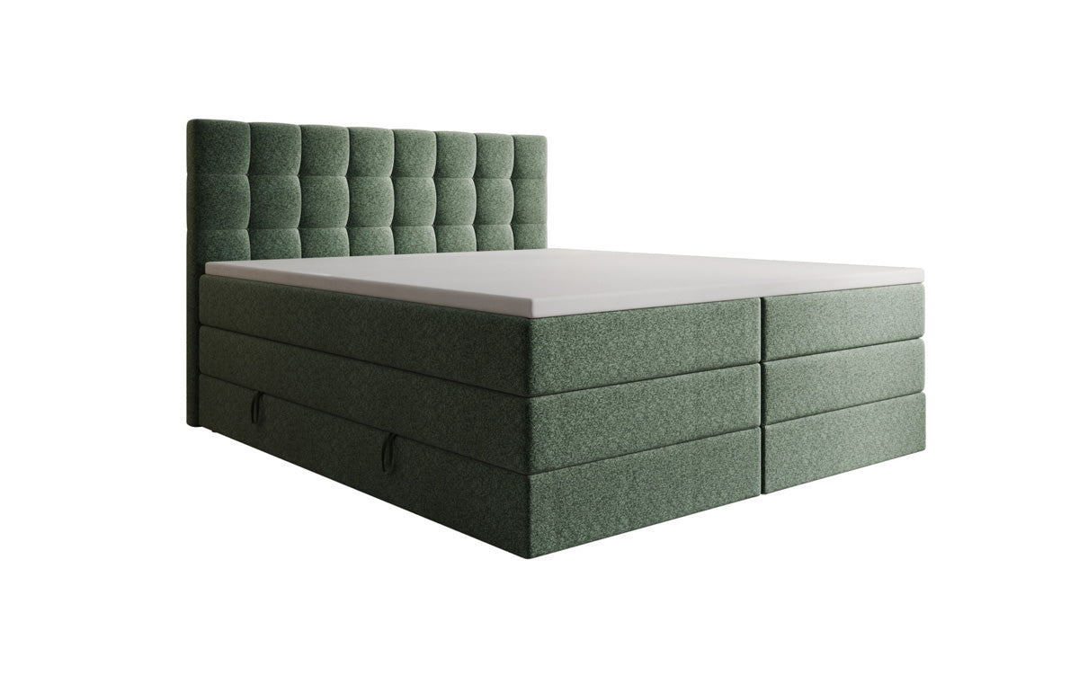 Boxspringbett Grandé a Strukturstoff mat Stauraum