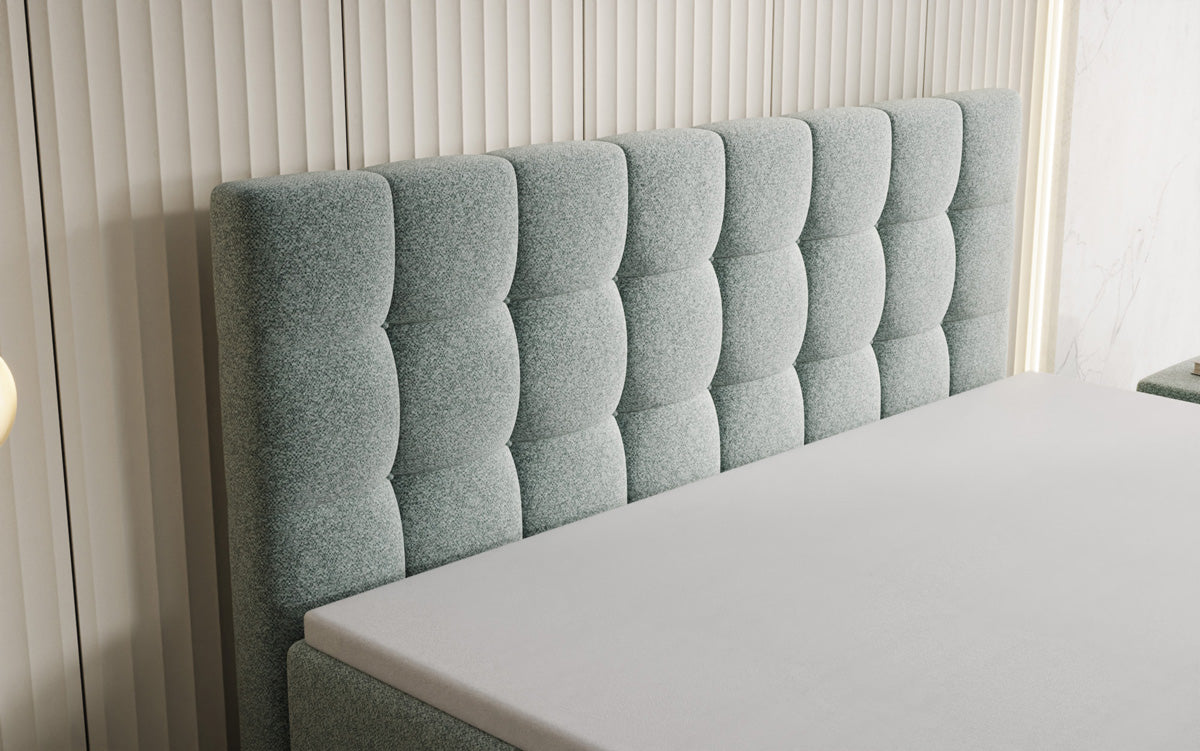 Boxspringbett Grandé a Strukturstoff mat Stauraum