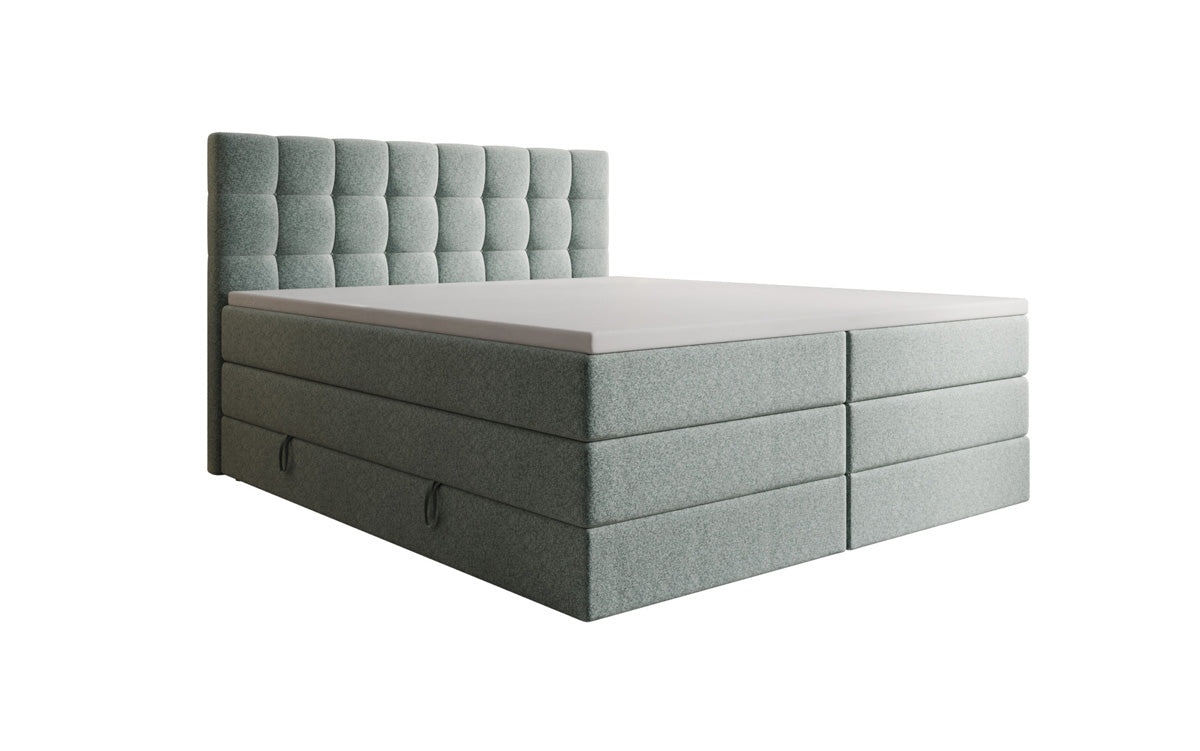 Boxspringbett Grandé a Strukturstoff mat Stauraum