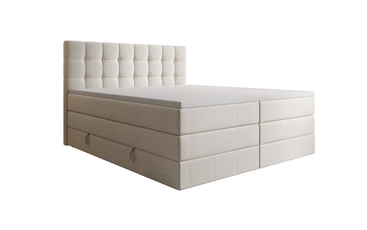 Boxspringbett Grandé a Strukturstoff mat Stauraum