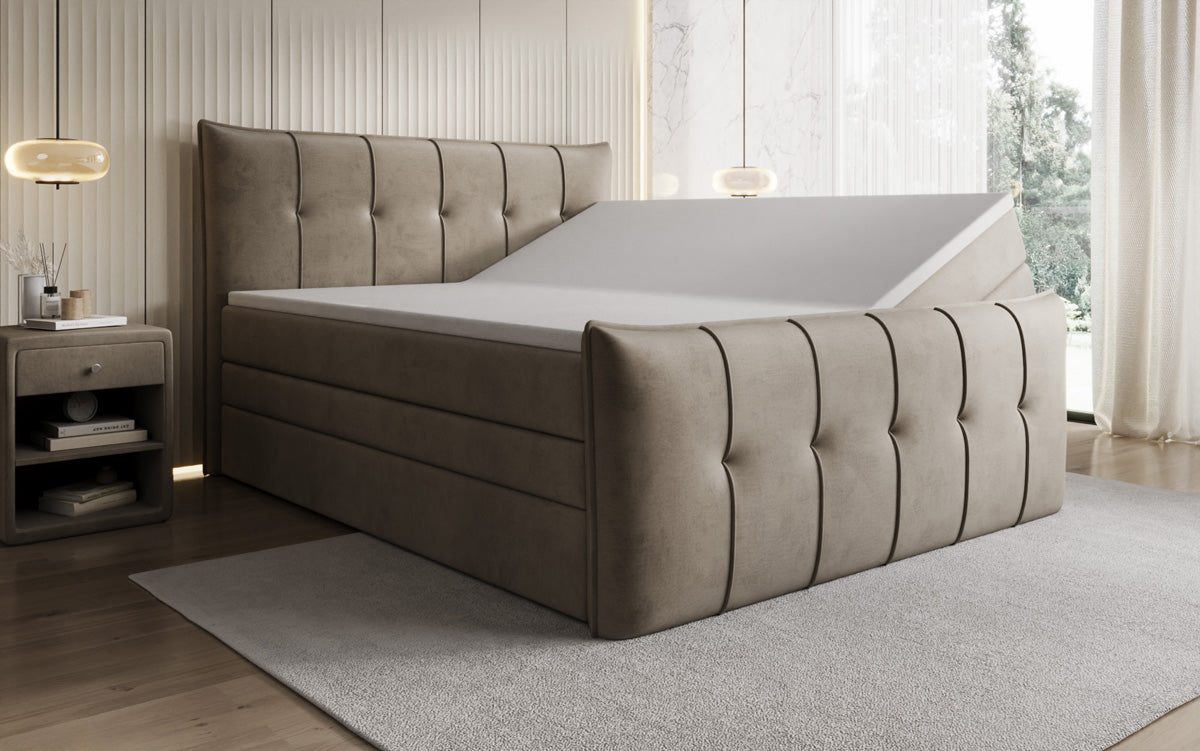 Boxspringbett Treviso mat Stauraum a Samett