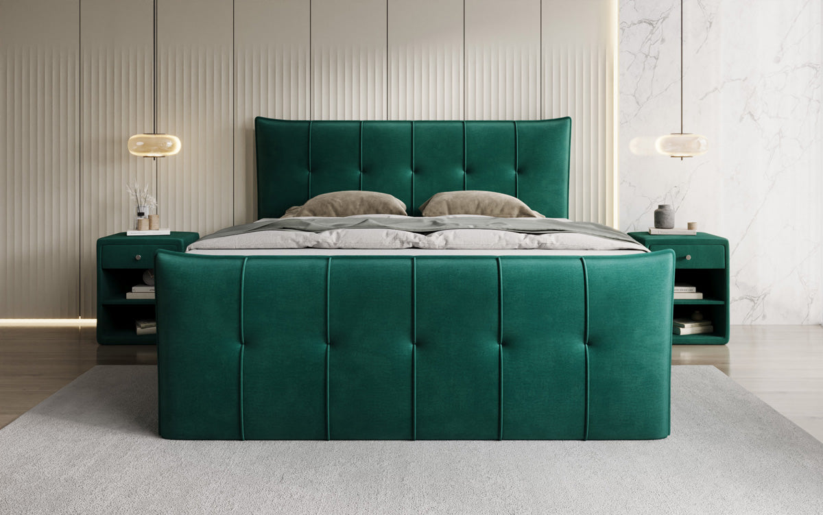 Boxspringbett Treviso mat Stauraum a Samett