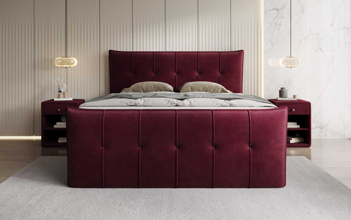 Boxspringbett Treviso mat Stauraum a Samett