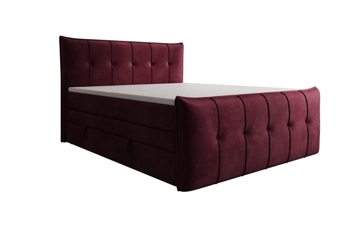 Boxspringbett Treviso mat Stauraum a Samett