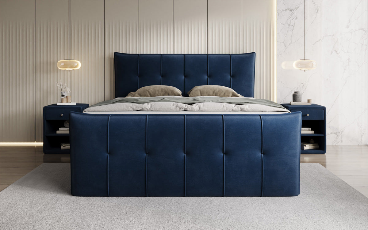 Boxspringbett Treviso mat Stauraum a Samett