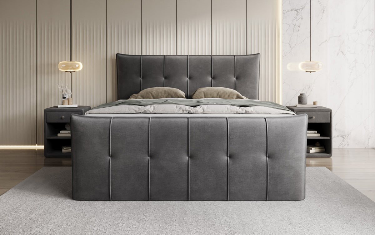 Boxspringbett Treviso mat Stauraum a Samett