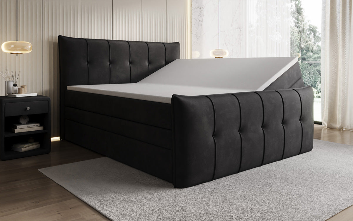 Boxspringbett Treviso mat Stauraum a Samett